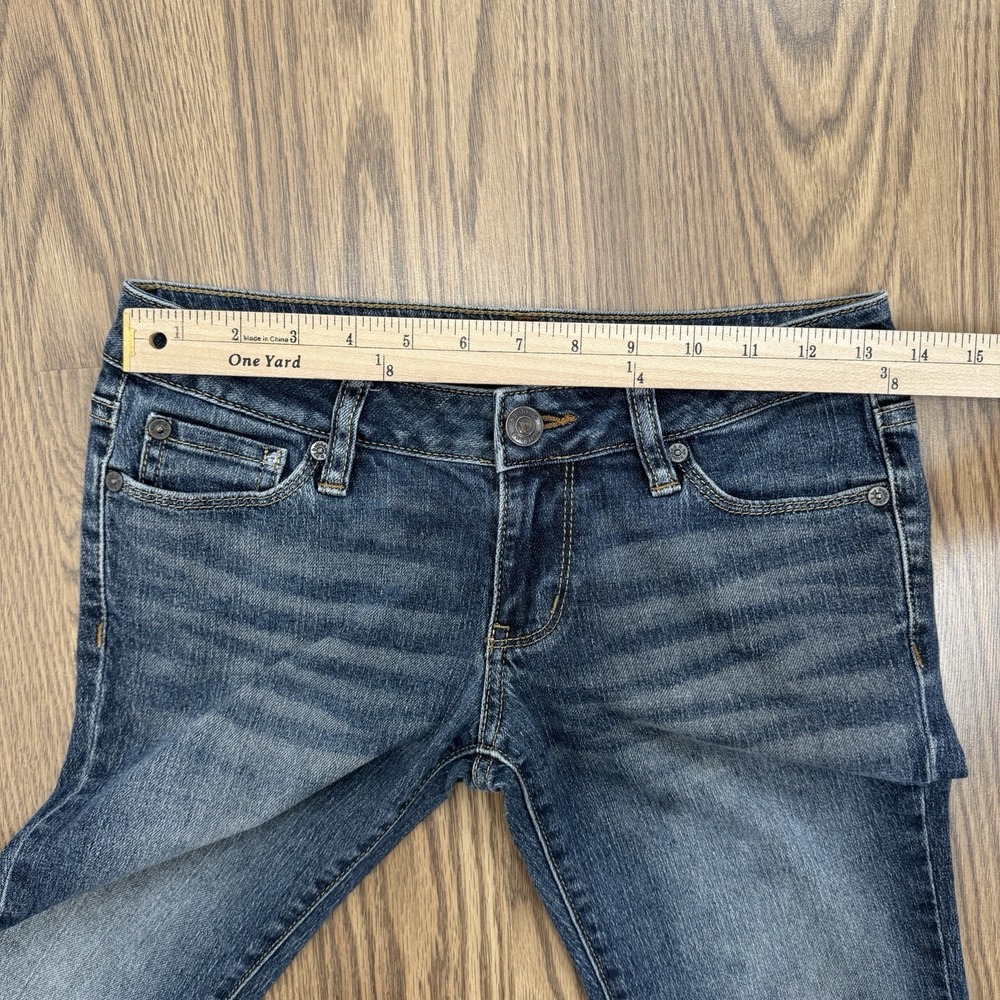 Bullhead Jeans Womens 3 Blue Low Rise Bootcut Y2K Western Boho Dark Wash Denim - Picture 10 of 13